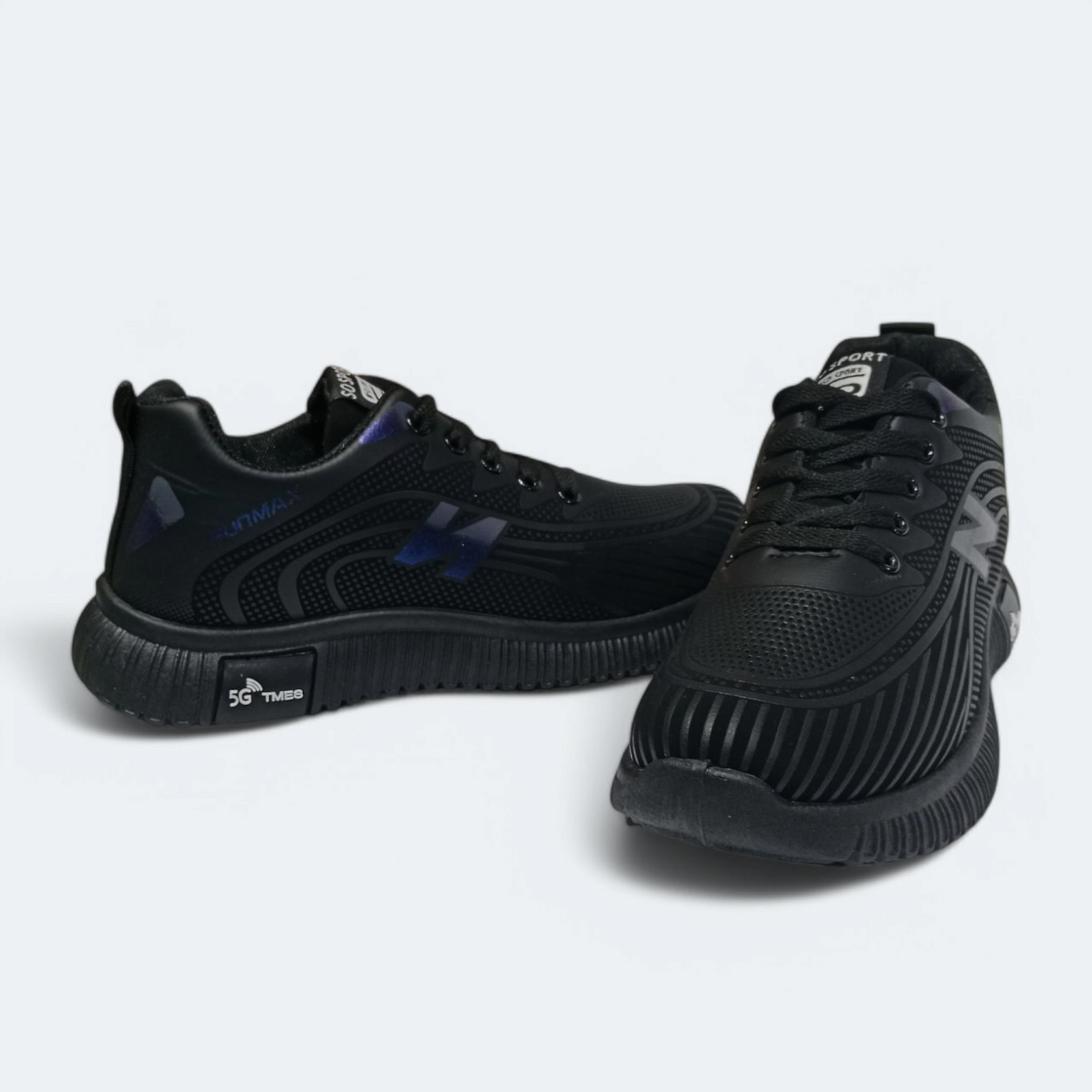 Black fashion joggers shoes| black water proof school shoes