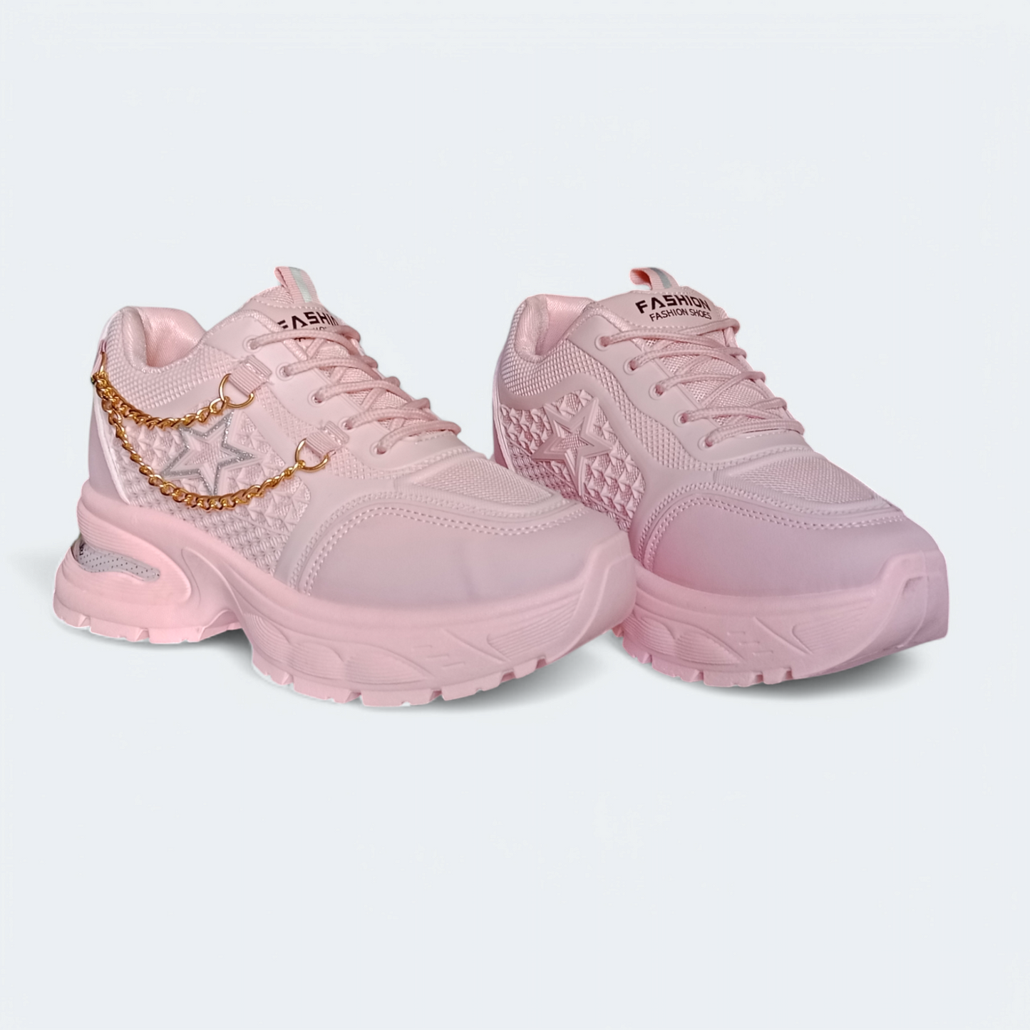 Women's High sole joggers shoes Girls chunky sole Chain shoes