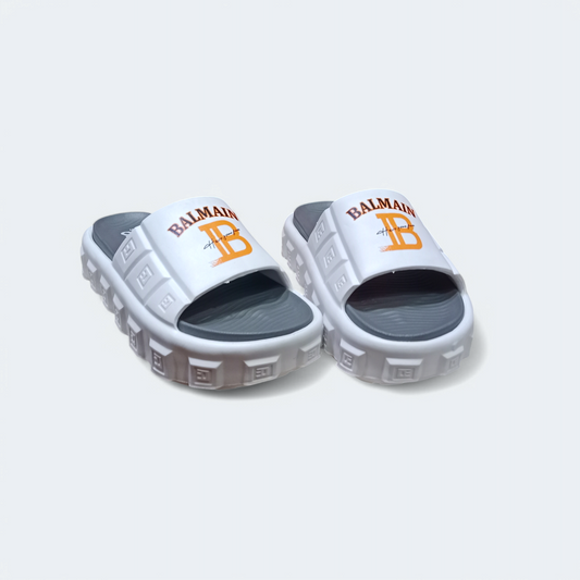 Balmain Slippers High sole| White Comfortable flip-flops