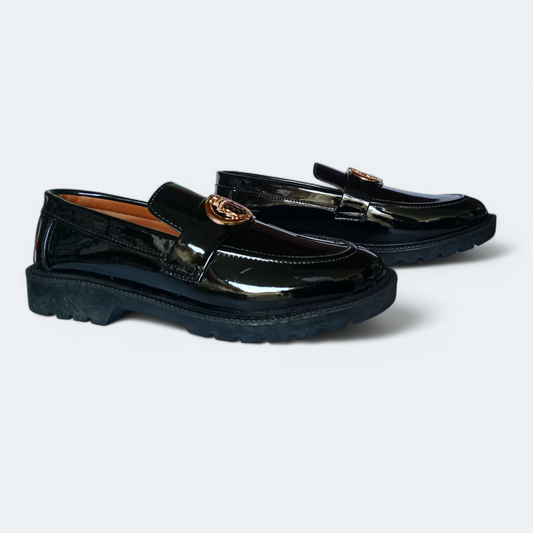 Black Shine Loafers shoes| men's highsole formal shoes