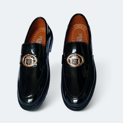 Black Shine Loafers shoes| men's highsole formal shoes