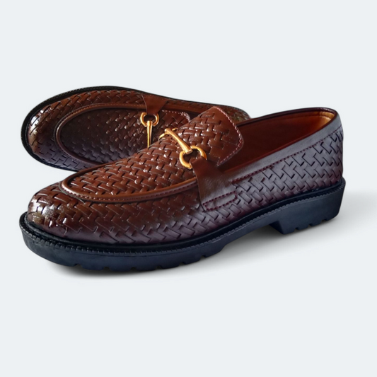 Brown formal shoes| men's highsole premium quality loafers