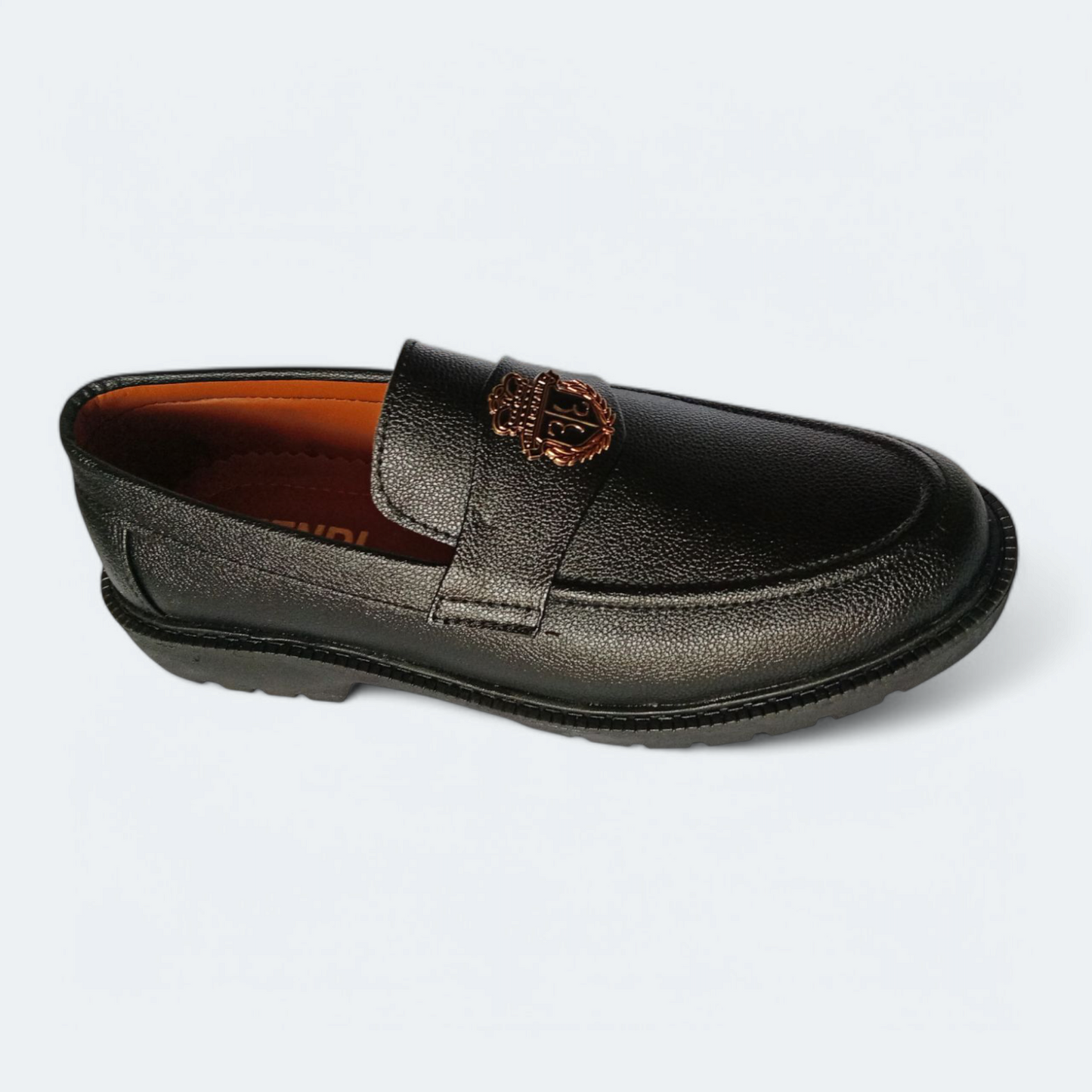 Men's high sole formal shoes | Black billionaire Buckle shoes