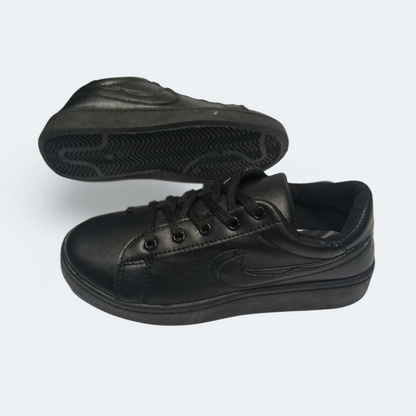 Black sneakers shoes| School fleet sneakers