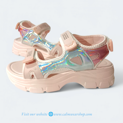 Women's thick sole sandals| Pink chunky sandals