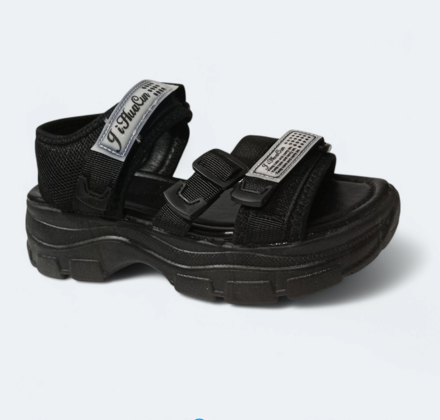 Black chunky sandals| Women's thick sole Stylish sandals