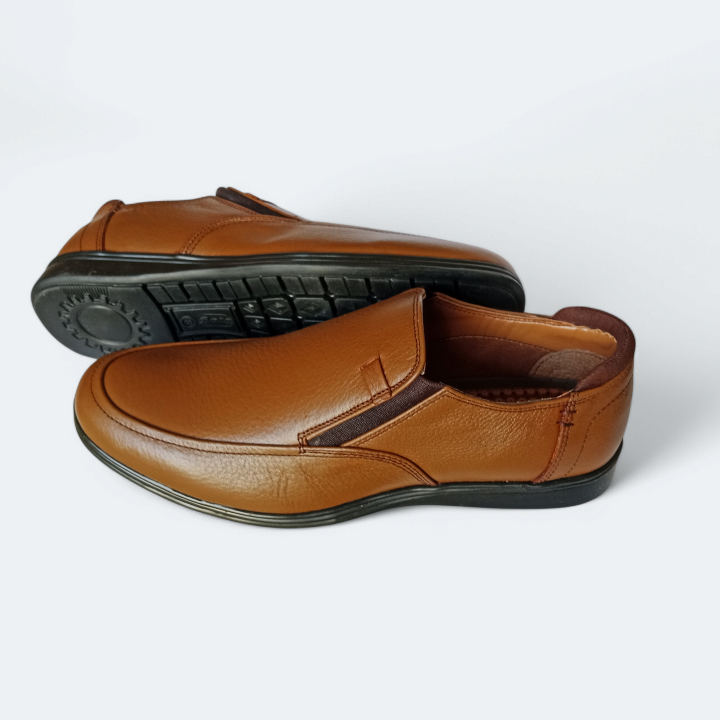 Leather Medicated Shoes for Men | Mustard leather