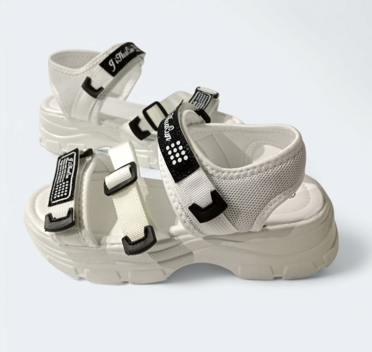 Chunky white sandals | Ladies Korean style sandals