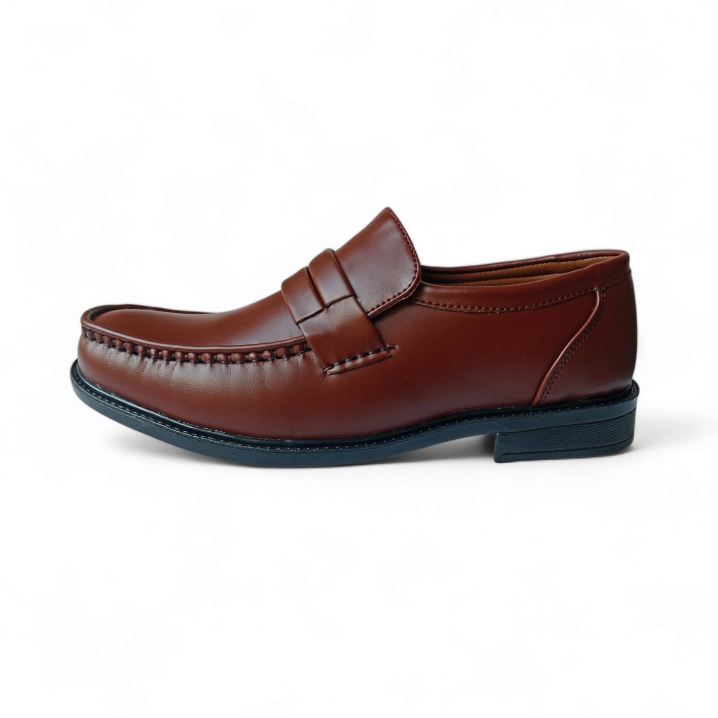 Men's leather loafers shoes Brown formal dress shoes