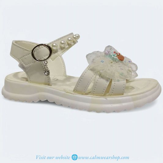 Girls white fancy stylish sandals| kids girls sandals