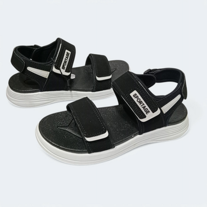 Black Skechers sandals men's lightweight comfy sandals