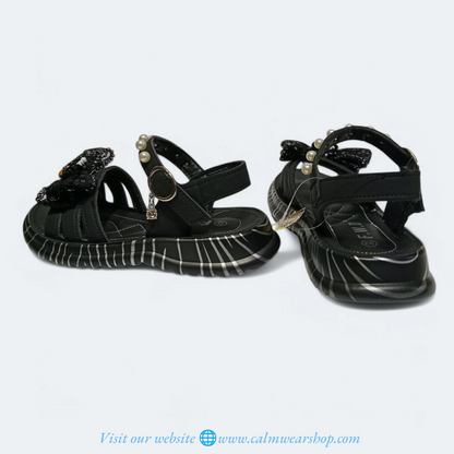 Girls black sandals stylish fancy fashion sandals