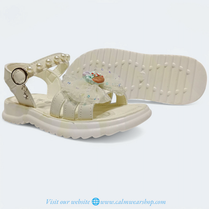 Girls white fancy stylish sandals| kids girls sandals