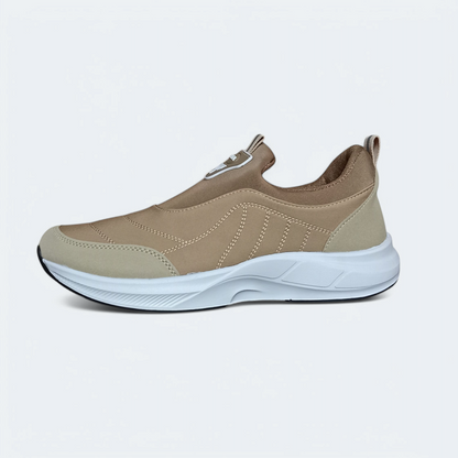 Comfortable Skechers shoes| Men's khaki without lace walking shoes