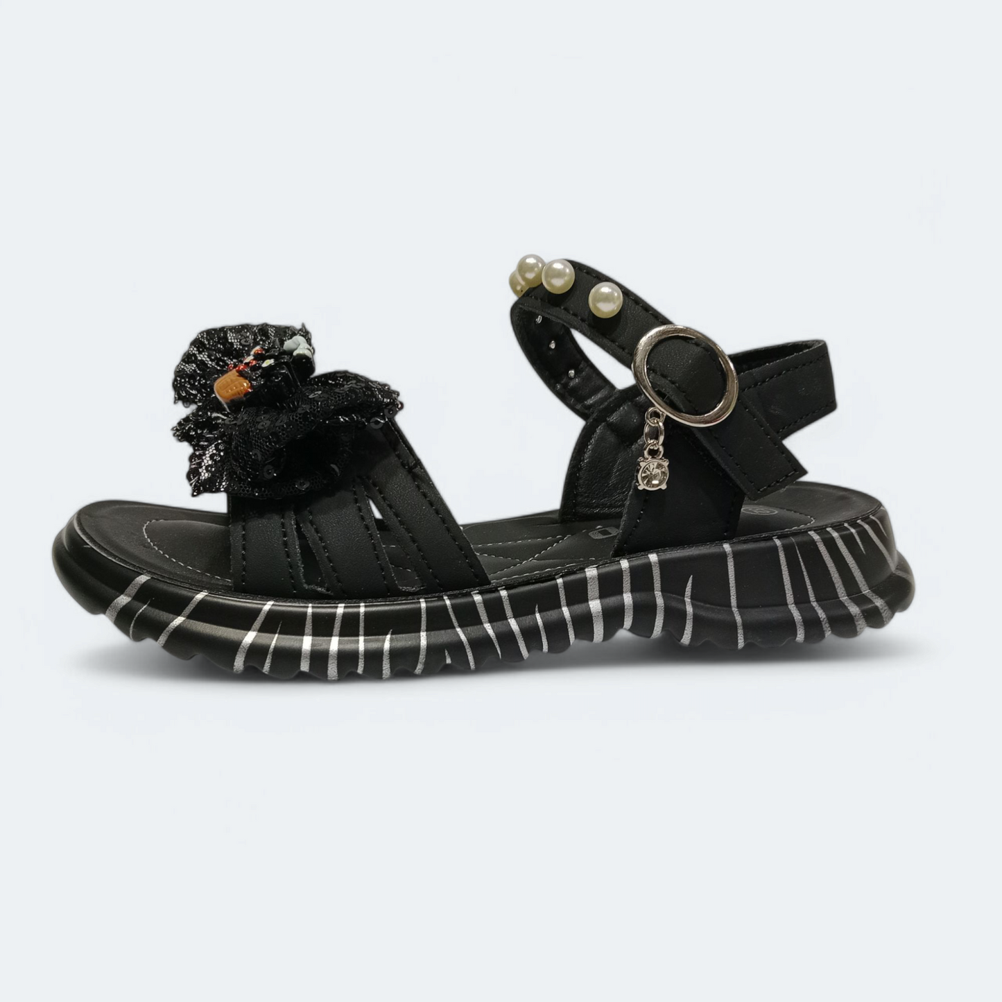 Girls black sandals stylish fancy fashion sandals