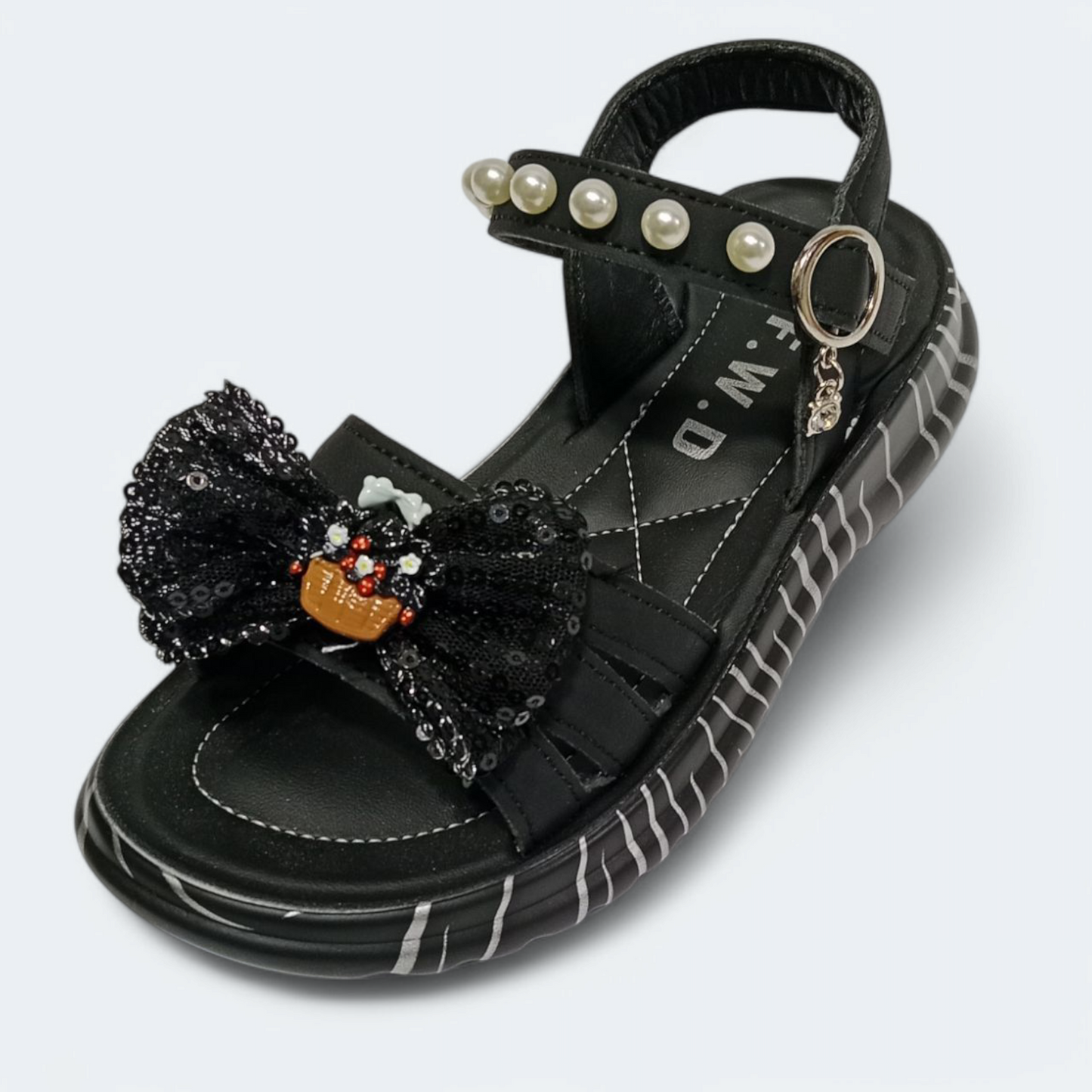 Girls black sandals stylish fancy fashion sandals