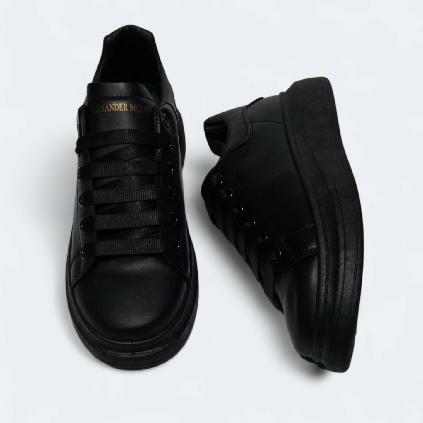 Black Alexander Sneakers shoes| High sole black sneakers