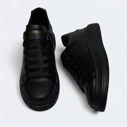 Black Alexander Sneakers shoes| High sole black sneakers