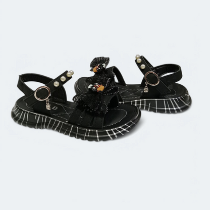 Girls black sandals stylish fancy fashion sandals