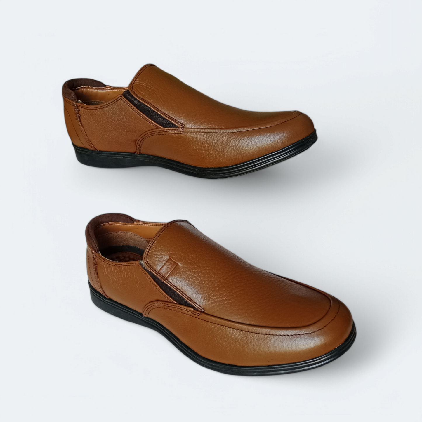 Leather Medicated Shoes for Men | Mustard leather