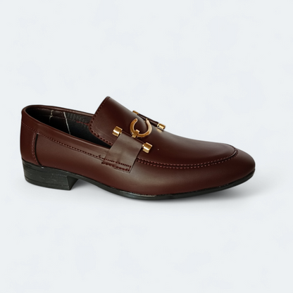 Men's S buckle formal shoes