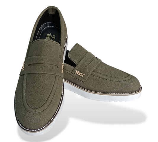 Men's Suede Formal shoes Green & Grey