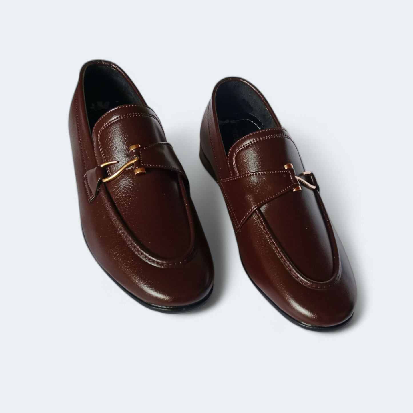 Brown Formal shoes & buckle