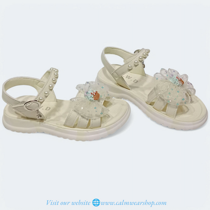 Girls white fancy stylish sandals| kids girls sandals