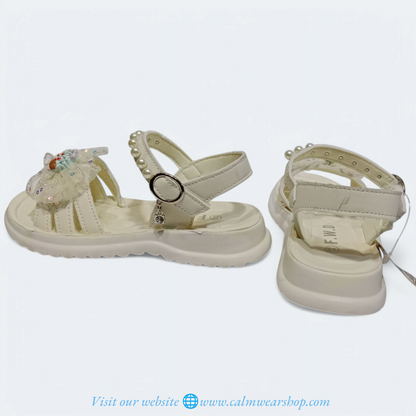 Girls white fancy stylish sandals| kids girls sandals