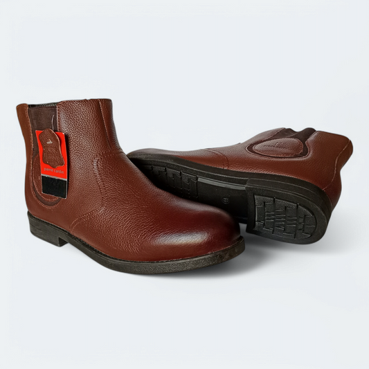 Men's Long Brown leather shoes