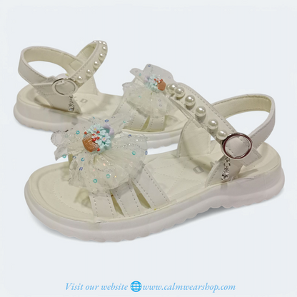 Girls white fancy stylish sandals| kids girls sandals