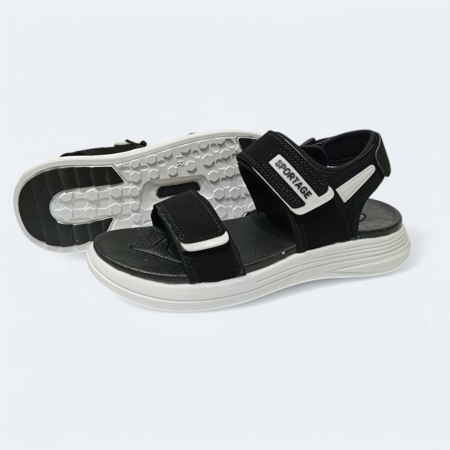 Black Skechers sandals men's lightweight comfy sandals