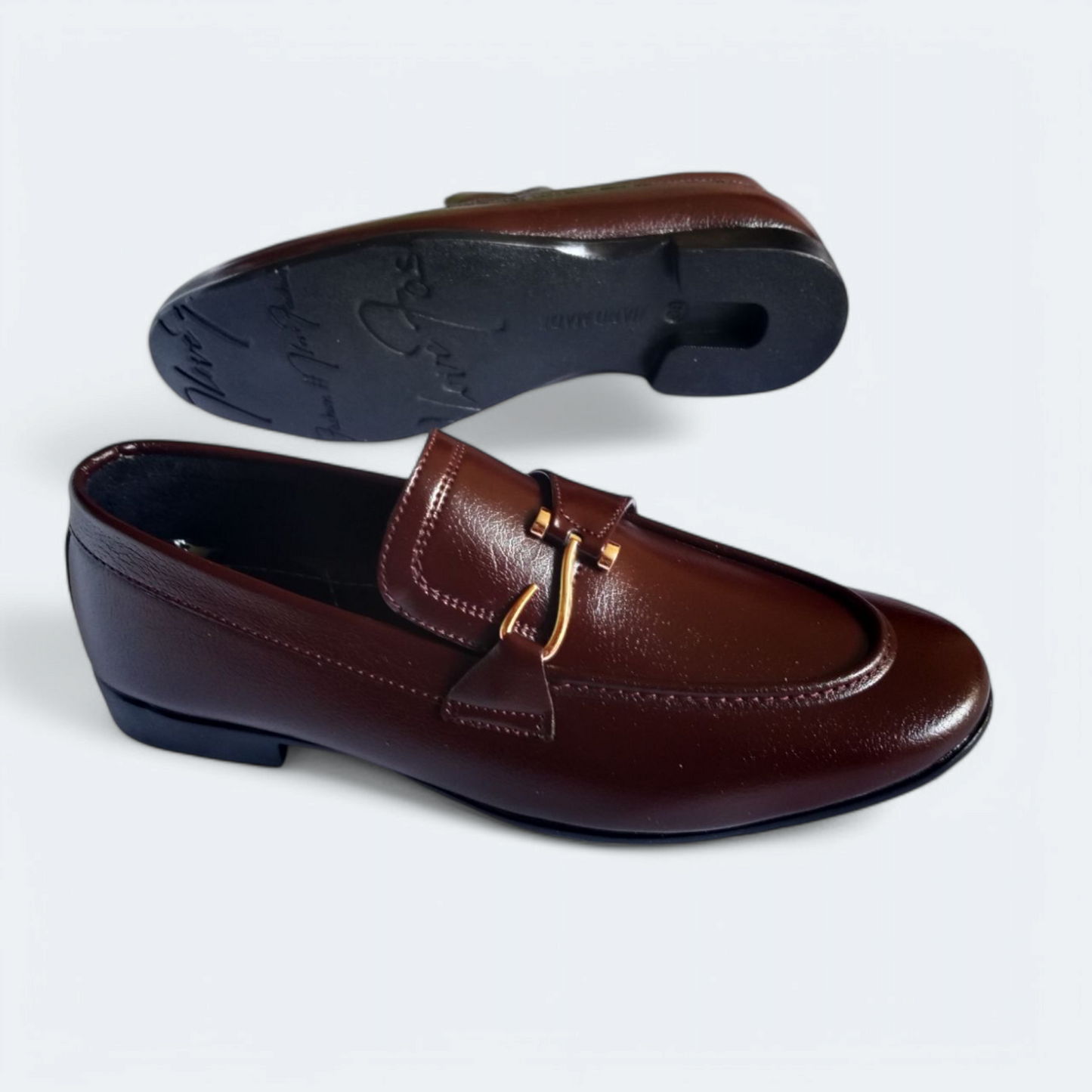 Brown Formal shoes & buckle